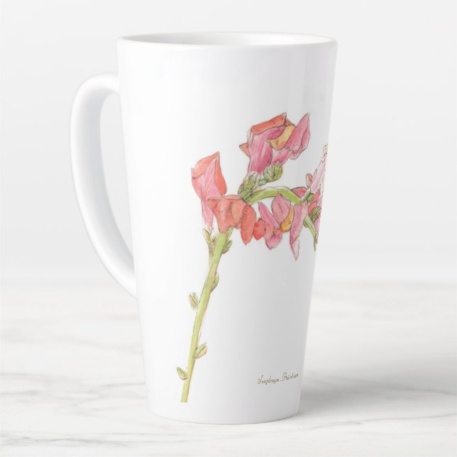 Snapdragon Latte Mug (Left Angle)