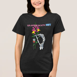 Snapdragon Shift-Nurse Skeleton Flower with sass Tri-Blend Shirt