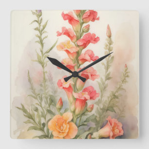 Snapdragon Splendour Square Wall Clock