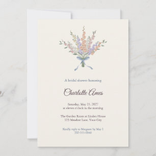 Snapdragon Stock Bouquet Bridal Shower Invitation