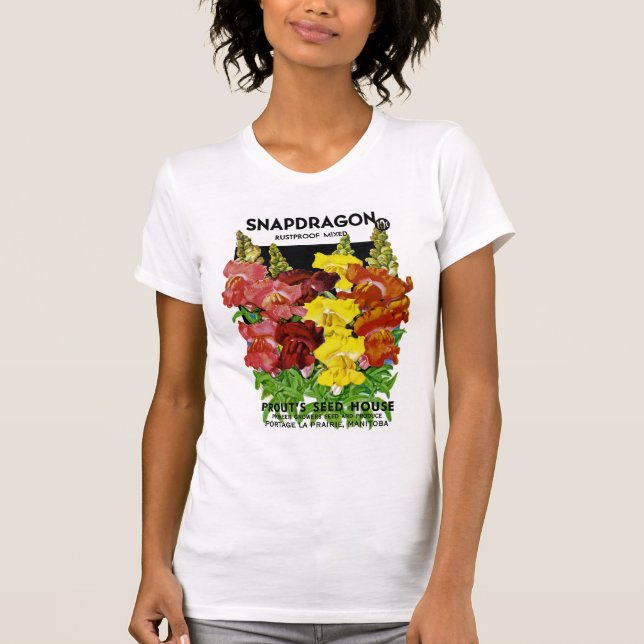 Snapdragon Vintage Seed Packet T-Shirt (Front)