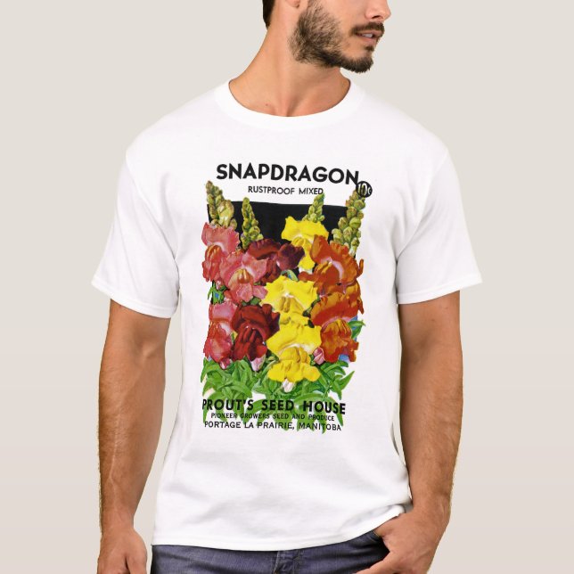 Snapdragon Vintage Seed Packet T-Shirt (Front)