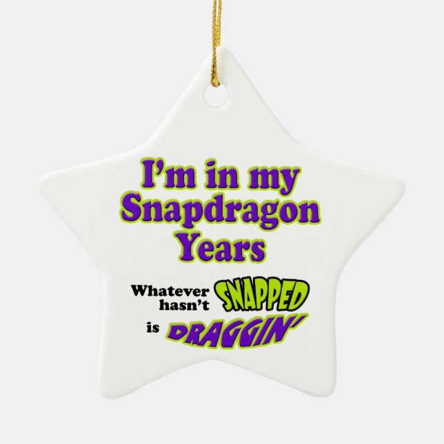 Snapdragon Years Ceramic Tree Decoration (Front)