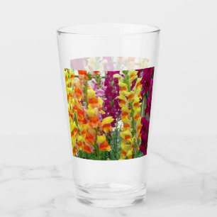 Snapdragons Colourful Floral Glass