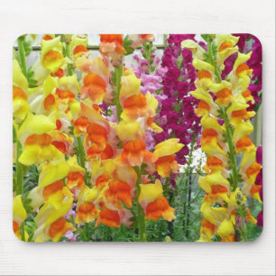 Snapdragons Colourful Floral Mouse Pad
