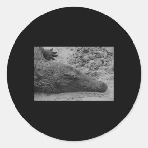 Snapper Croc Black And White Spain Vertical Classic Round Sticker