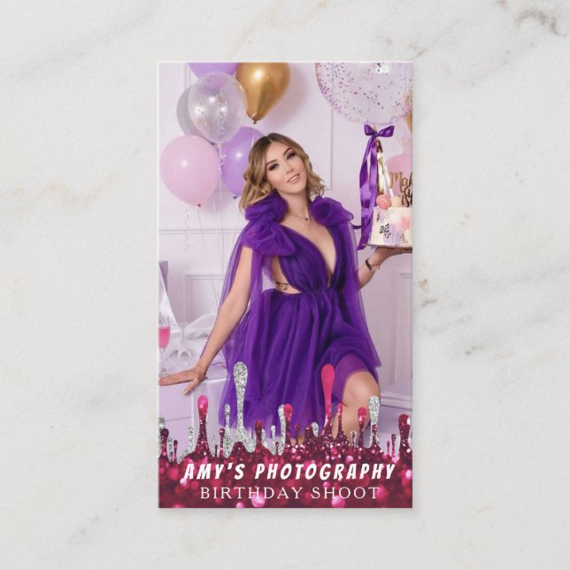 Snapping Special Moments Birthday Photographer Business Card (Front)