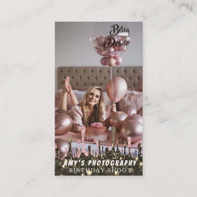 Snapping Special Moments Birthday Photographer Business Card (Front)