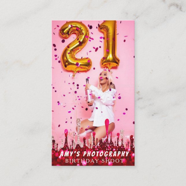 Snapping Special Moments Birthday Photographer Business Card (Front)