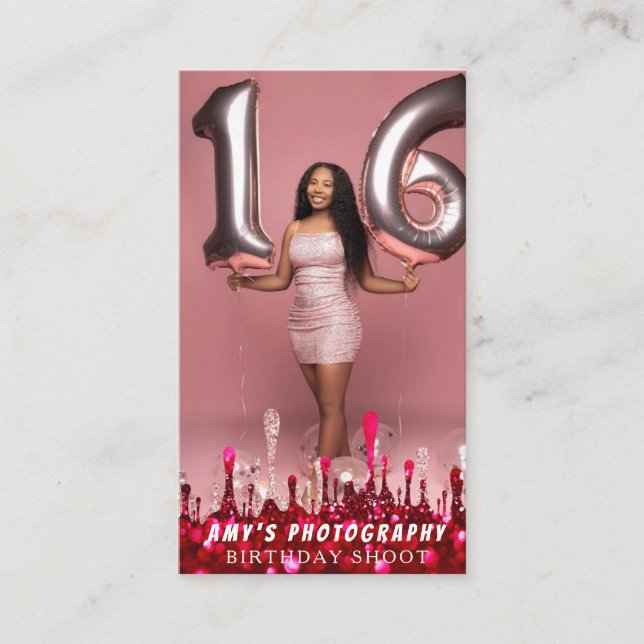 Snapping Special Moments Birthday Photographer Business Card (Front)