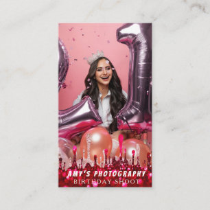 Snapping Special Moments Birthday Photographer Business Card