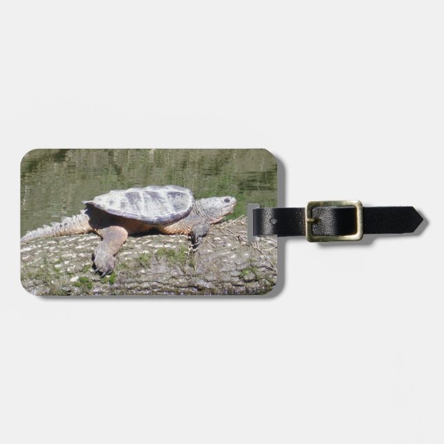 Snapping Turtle Luggage Tag (Front Horizontal)