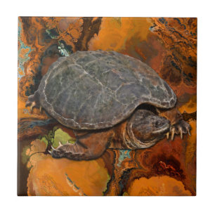 Snapping Turtle Terrapin-lover Gift Ceramic Tile