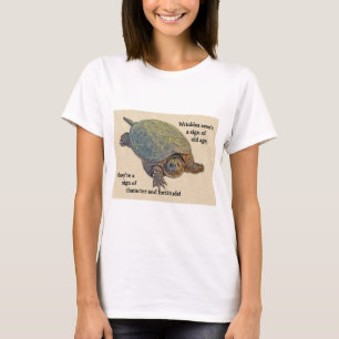 Snapping Turtle Wrinkled Old Age Wisdom T-Shirt