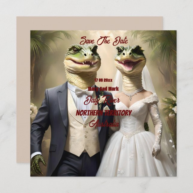 "Snapping Up Love: A Crocodilian Wedding Affair" (Front/Back)