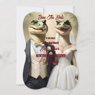 "Snapping Up Love: A Crocodilian Wedding Affair"