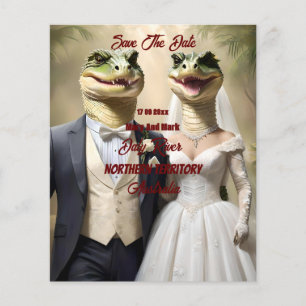 "Snapping Up Love: A Crocodilian Wedding Affair"