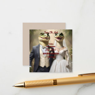 "Snapping Up Love: A Crocodilian Wedding Affair" Enclosure Card