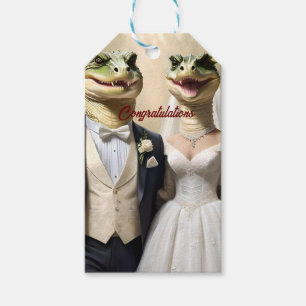 "Snapping Up Love: A Crocodilian Wedding Affair" Gift Tags