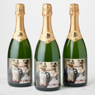 "Snapping Up Love: A Crocodilian Wedding Affair" Sparkling Wine Label