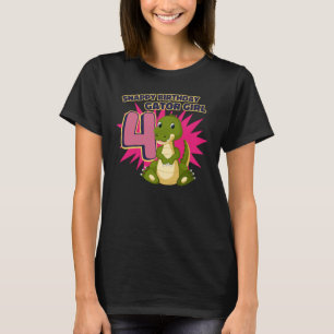 Snappy 4th Birthday Gator Girl T-Shirt