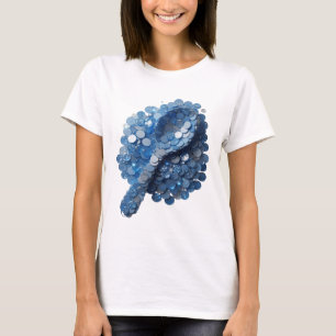 Snappy Blue ABSTRACT ART Art Print T-Shirt