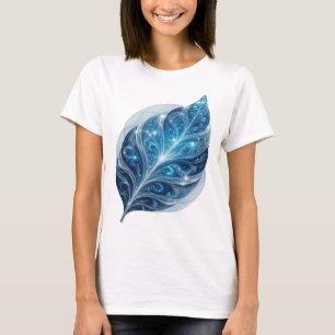 Snappy Blue BLUE ICE LEAF Text Design T-Shirt