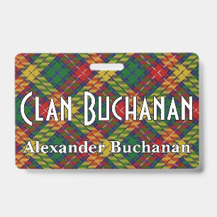 Snappy Clan Buchanan Tartan ID Badge