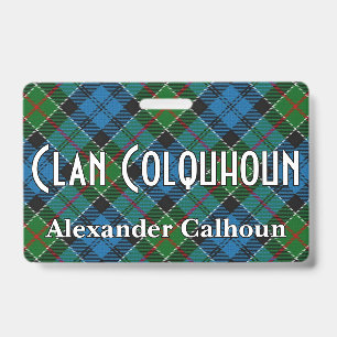 Snappy Clan Colquhoun Tartan ID Badge