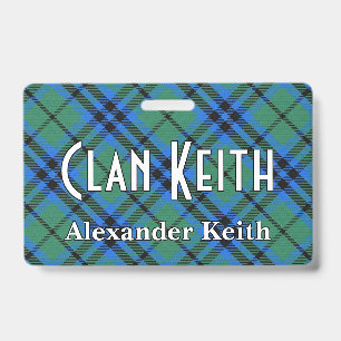 Snappy Clan Keith Tartan ID Badge