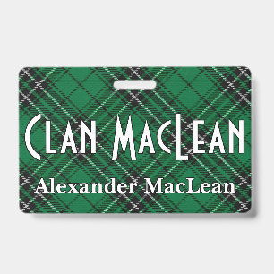 Snappy Clan MacLean Tartan ID Badge