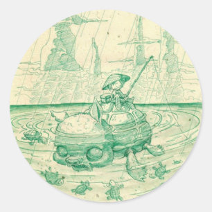 Snappy Fishing Classic Round Sticker
