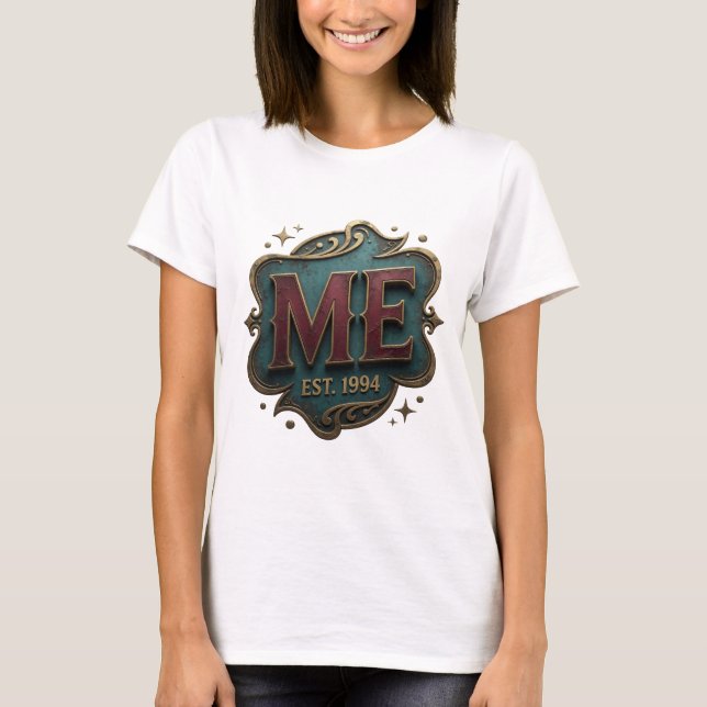 Snappy Gold ABSTRACT ART Statement Design T-Shirt (Front)