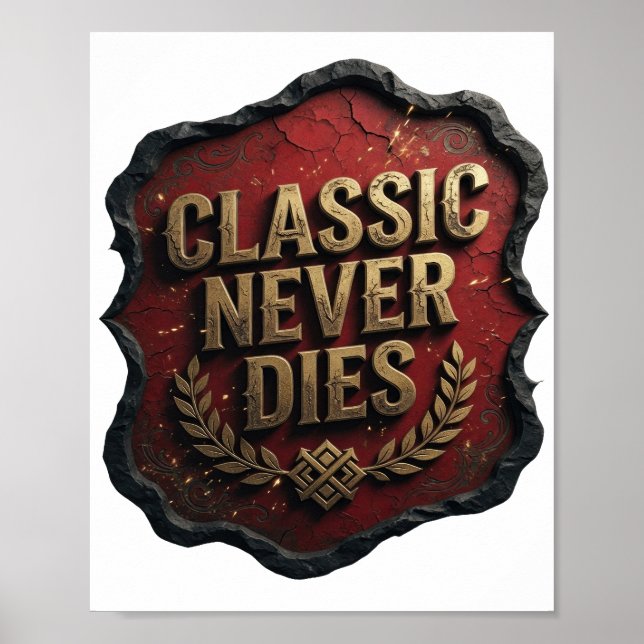 Snappy Gold CLASSIC NEVER DIES Print (Front)