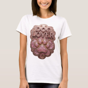 Snappy Gold DOG LOVER Quote Design T-Shirt