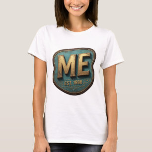 Snappy Gold ME EST 1996 Text Design T-Shirt