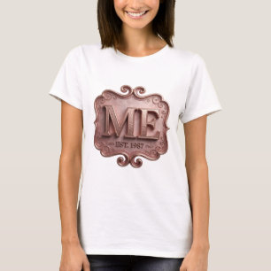Snappy Gold ME ESTABLISHED 1987 3D Text Art T-Shirt