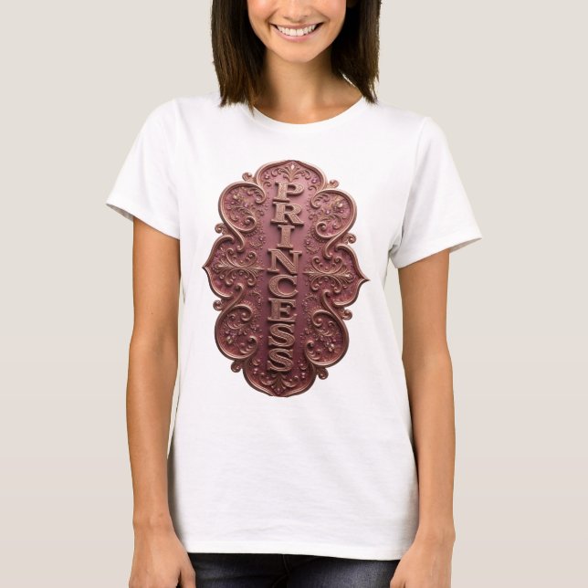 Snappy Gold PRINCESS Text Design T-Shirt (Front)