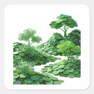 Snappy Green GREEN COINS AND TREES Sticker Motif