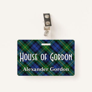 Snappy House of Gordon Tartan ID Badge