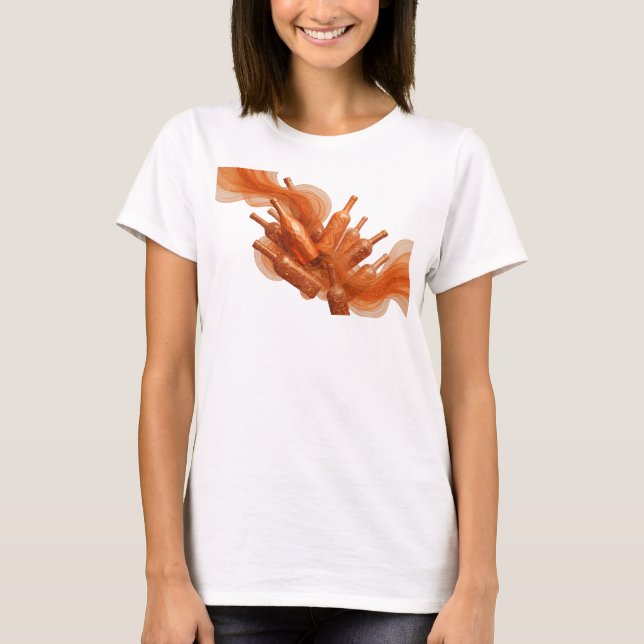 Snappy Orange ABSTRACT ART Statement Tee (Front)