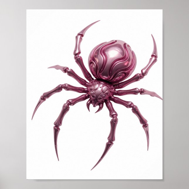 Snappy Pink ABSTRACT ART Design Poster (Front)