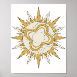 Snappy Silver ABSTRACT ART Abstract Design Poster