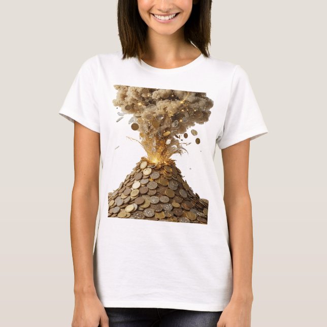 Snappy Silver ABSTRACT ART Abstract Design T-Shirt (Front)
