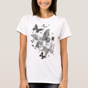 Snappy Silver ABSTRACT ART Custom Tee