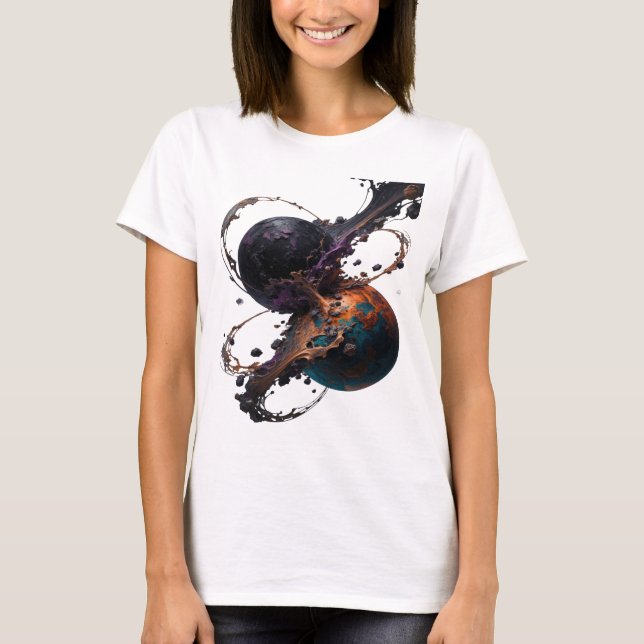 Snappy Silver ABSTRACT ART Custom Tee v2 (Front)