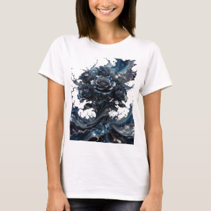 Snappy Silver ABSTRACT ART Statement Tee