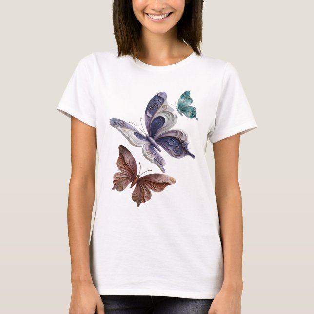 Snappy Silver BUTTERFLY MAGIC Statement Tee (Front)
