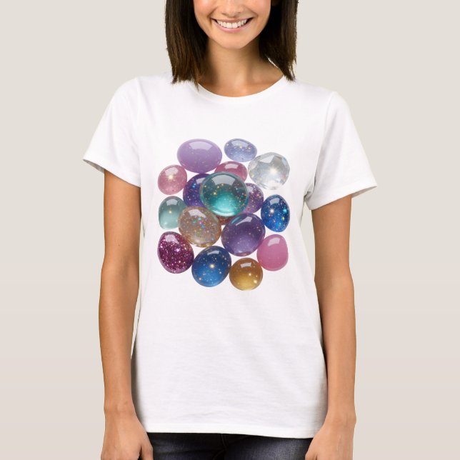 Snappy Silver GLASSY STARS Slogan Tee (Front)