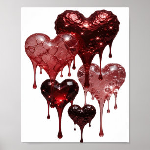 Snappy Silver HEARTS OF GLASS Poster